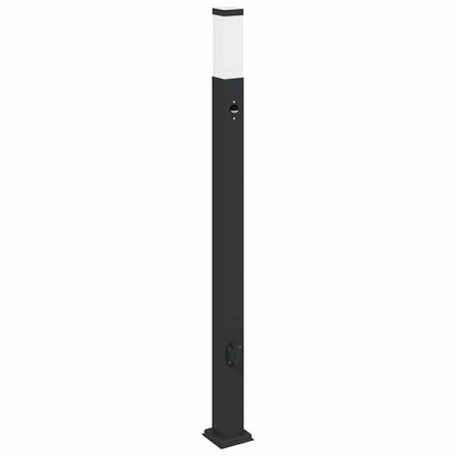 Bolderverlichting met sensor en stopcontact 3 stuks 110 cm zwart IP44