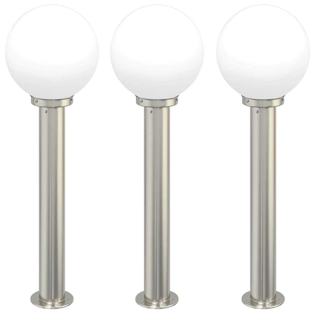 Bolderverlichting 3 stuks 80 cm RVS IP44