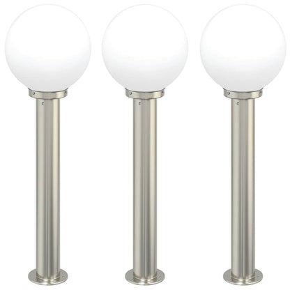Bolderverlichting 3 stuks 80 cm RVS IP44