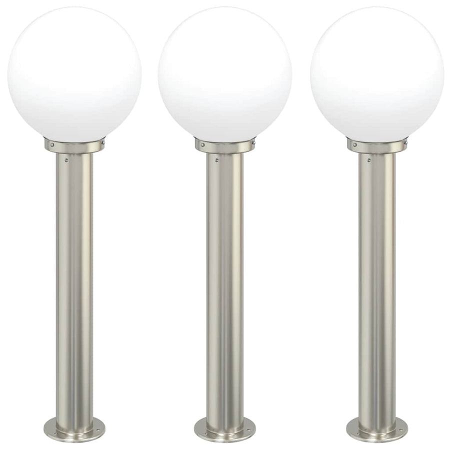 Bolderverlichting 3 stuks 80 cm RVS IP44