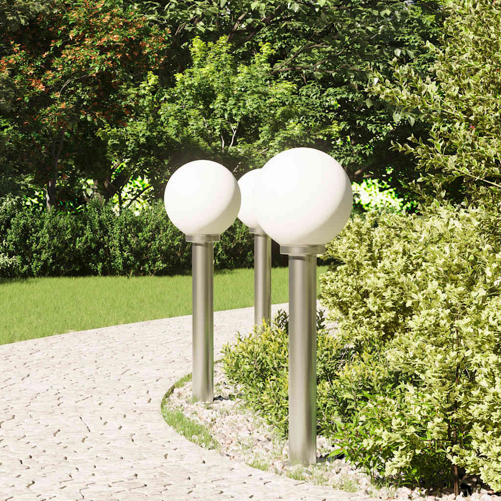 Bolderverlichting 3 stuks 80 cm RVS IP44