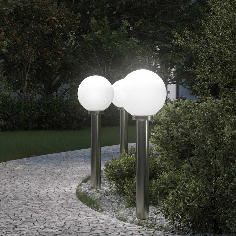 Bolderverlichting 3 stuks 80 cm RVS IP44