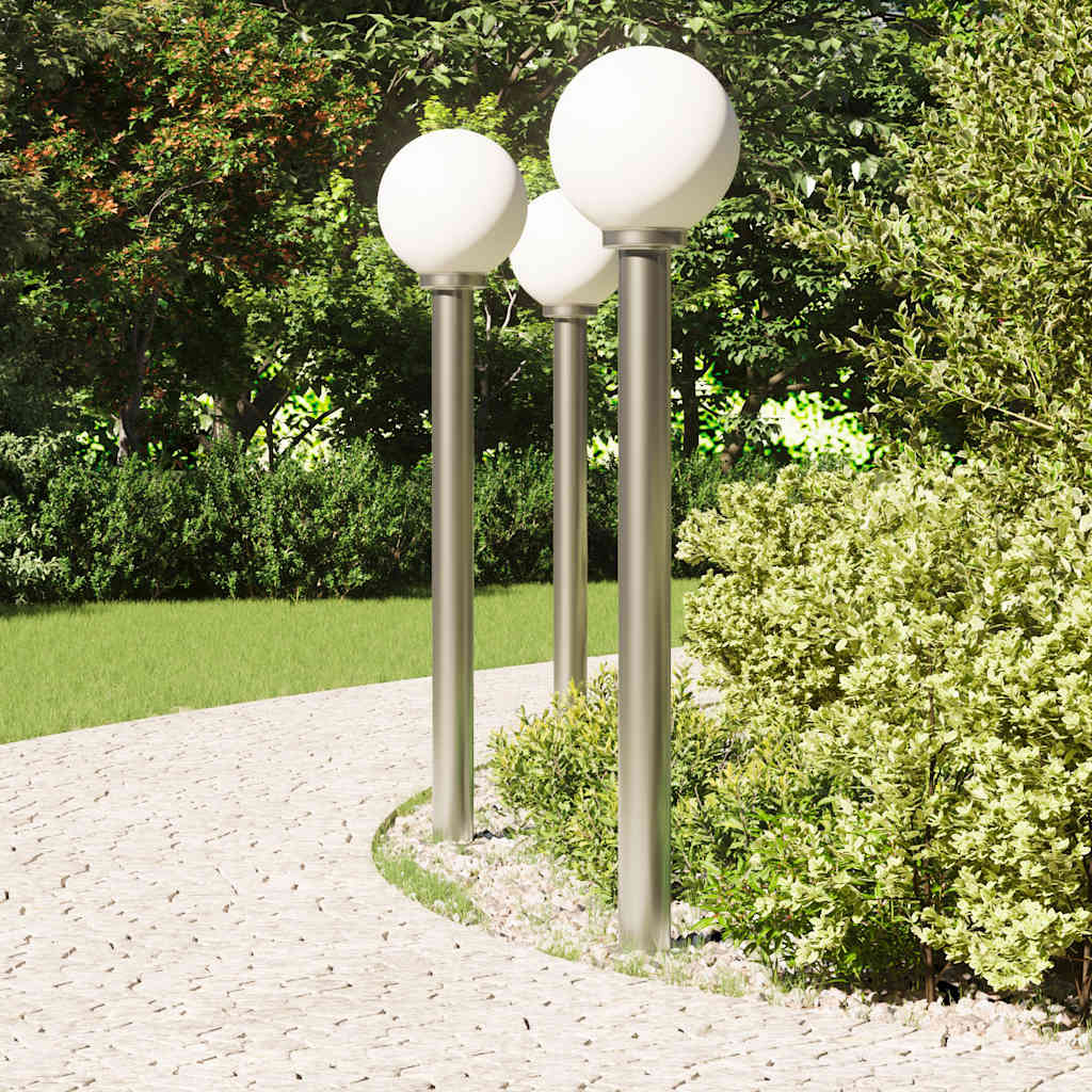 Bolderverlichting 3 stuks 120 cm RVS IP44