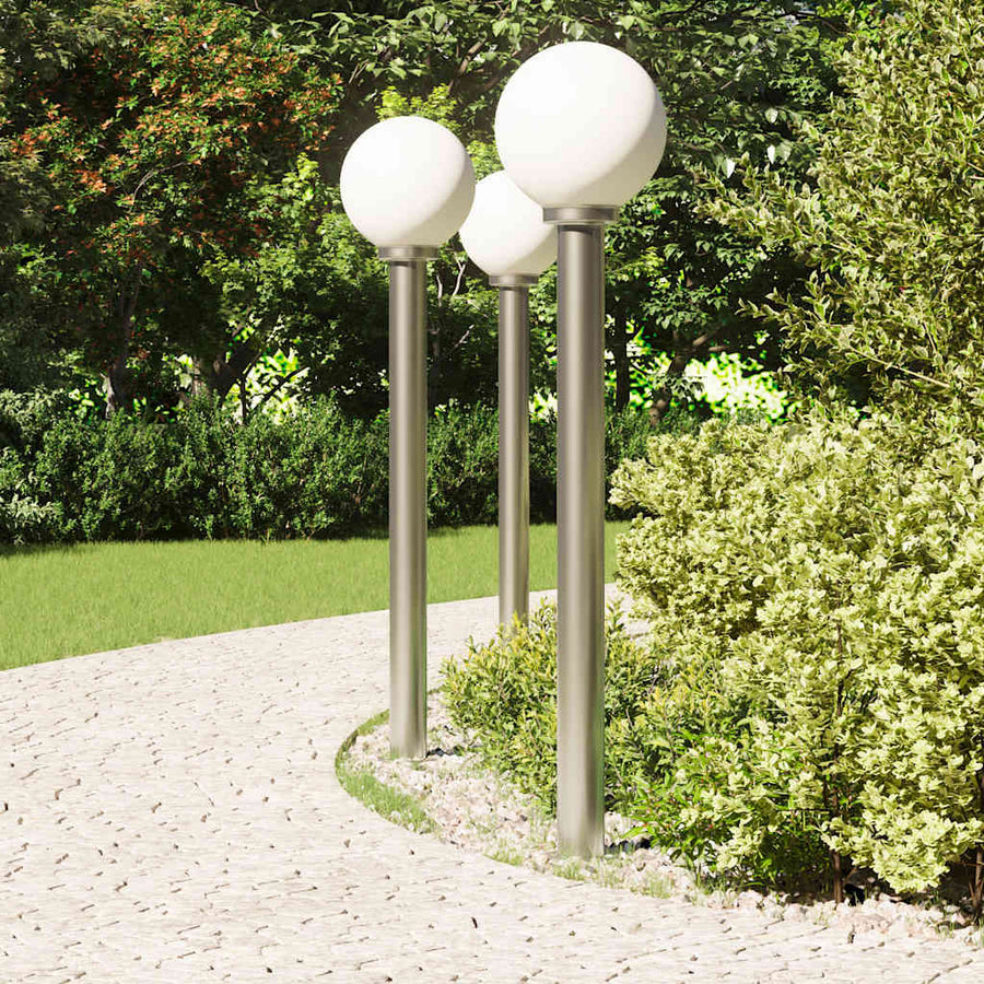 Bolderverlichting 3 stuks 120 cm RVS IP44