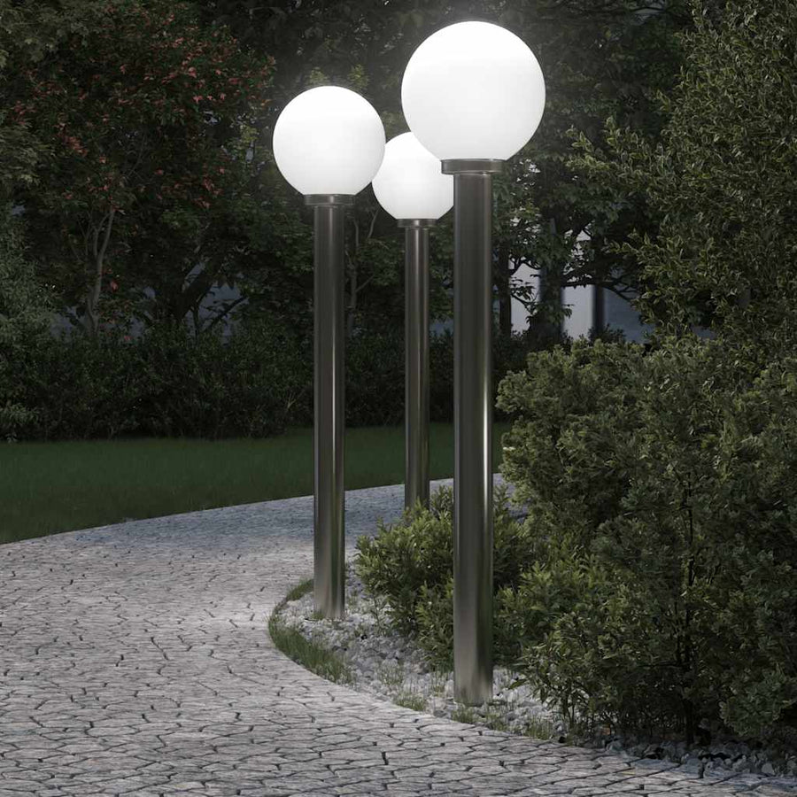 Bolderverlichting 3 stuks 120 cm RVS IP44
