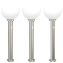 Bolderverlichting met sensor 3 stuks 80 cm RVS IP44