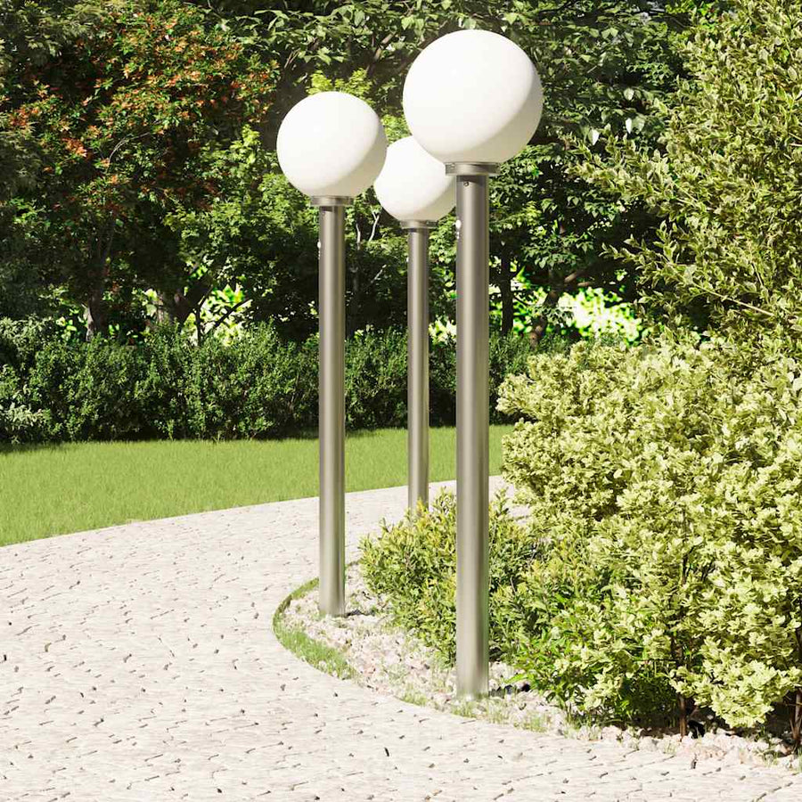 Bolderverlichting met sensor 3 stuks 120 cm RVS IP44