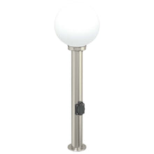 Bolderarmatuur met stopcontact 80 cm RVS IP44