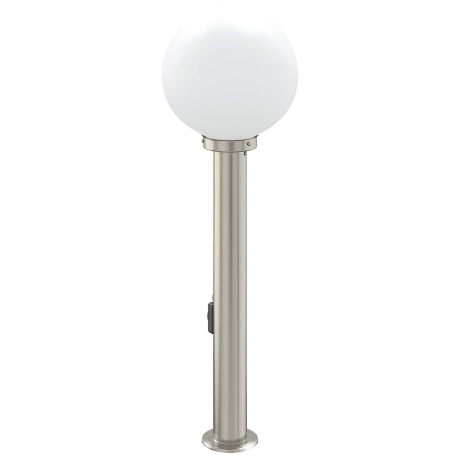 Bolderarmatuur met stopcontact 80 cm RVS IP44