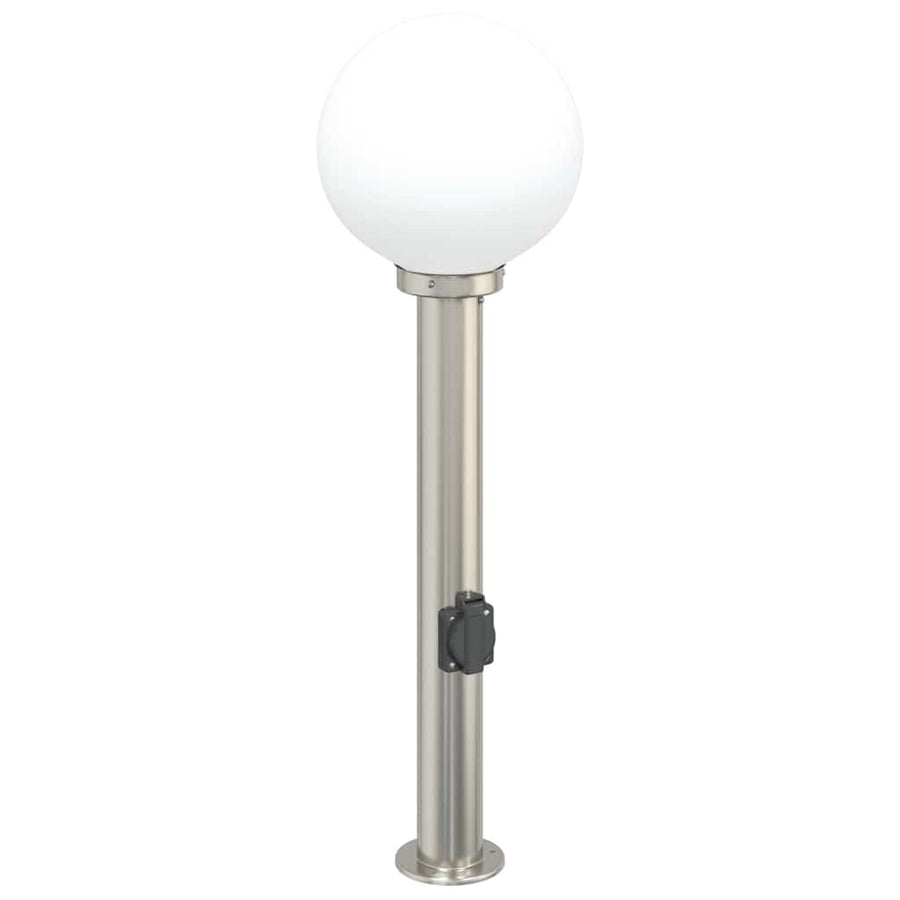 Bolderverlichting met stopcontact 3 stuks 80 cm RVS IP44
