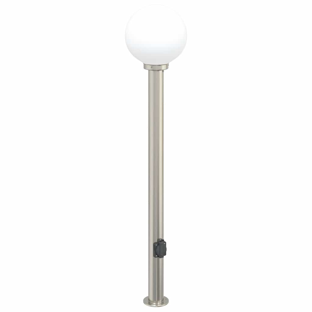 Bolderarmatuur met stopcontact 120 cm RVS IP44