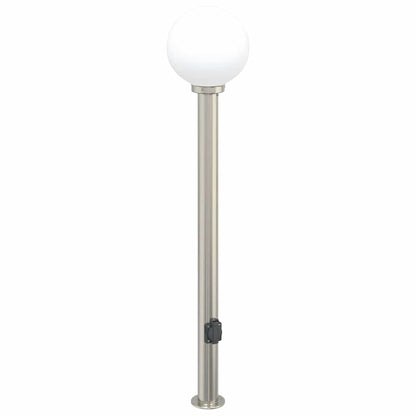 Bolderarmatuur met stopcontact 120 cm RVS IP44