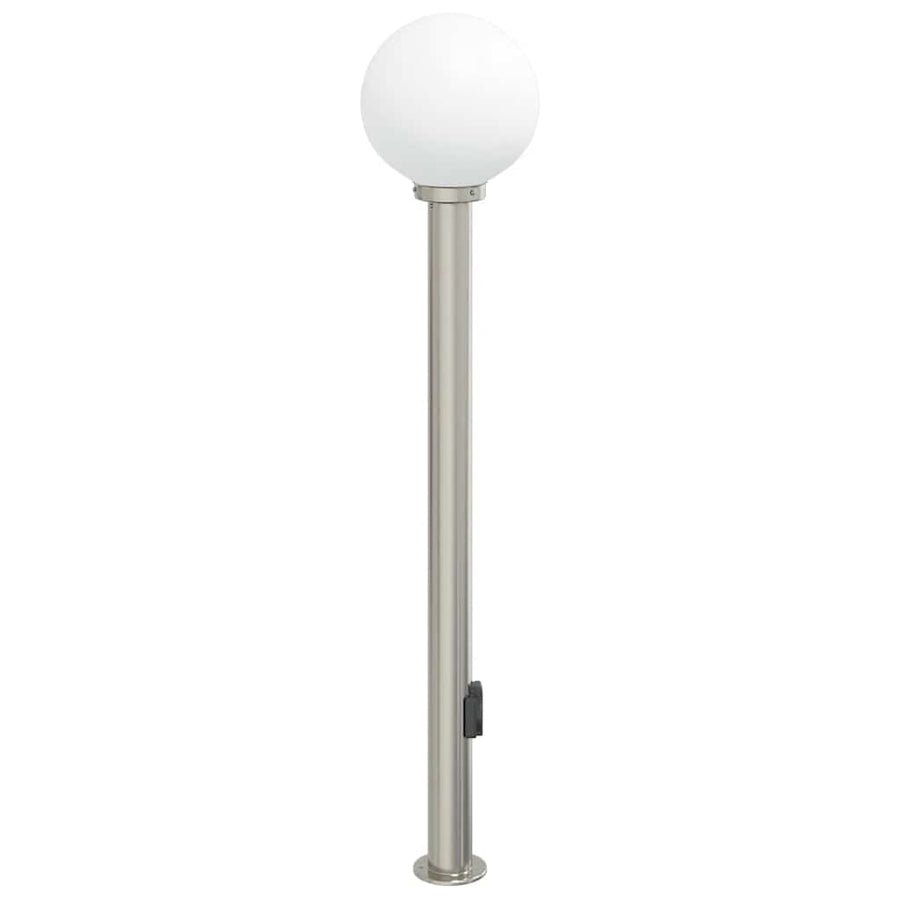 Bolderarmatuur met stopcontact 120 cm RVS IP44