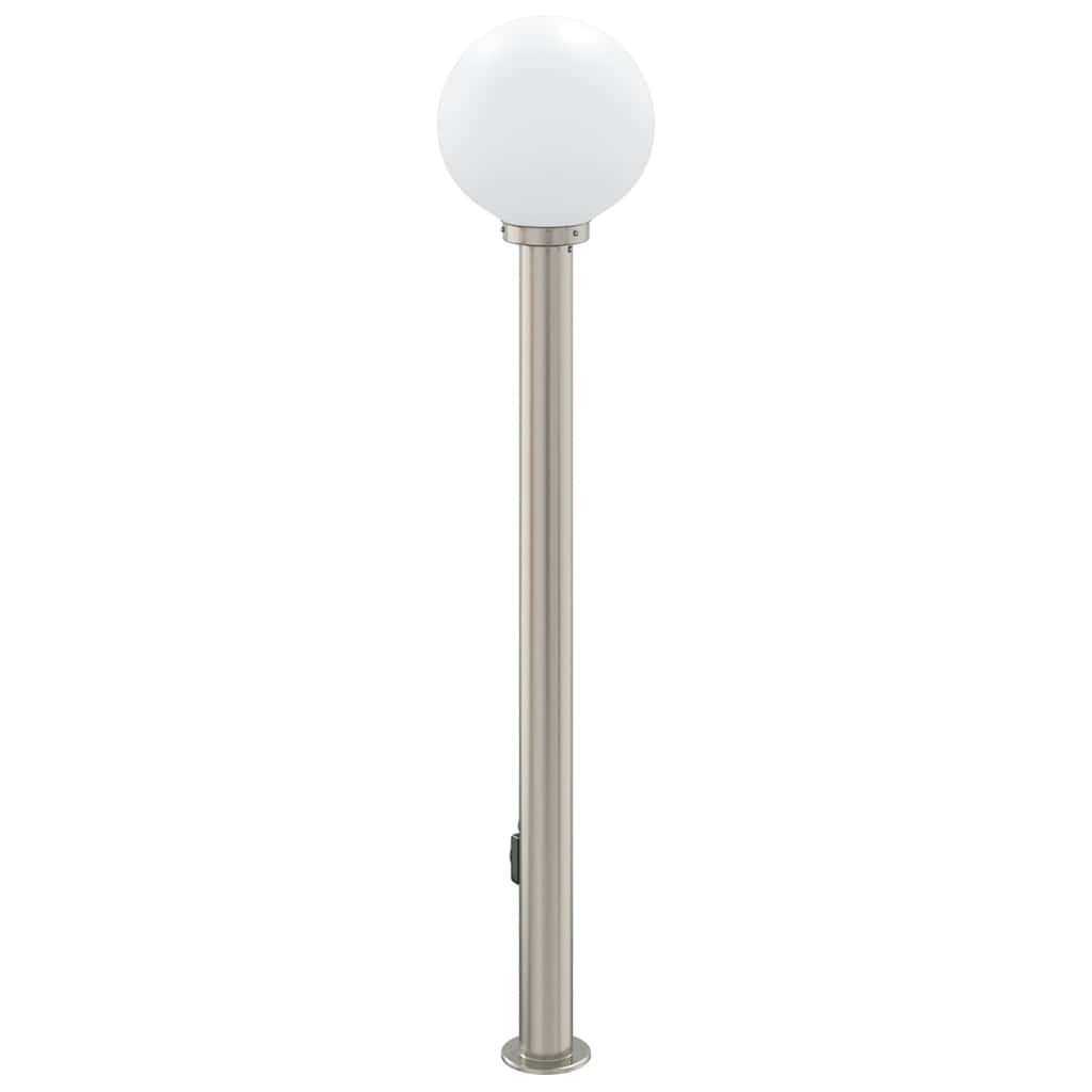 Bolderarmatuur met stopcontact 120 cm RVS IP44
