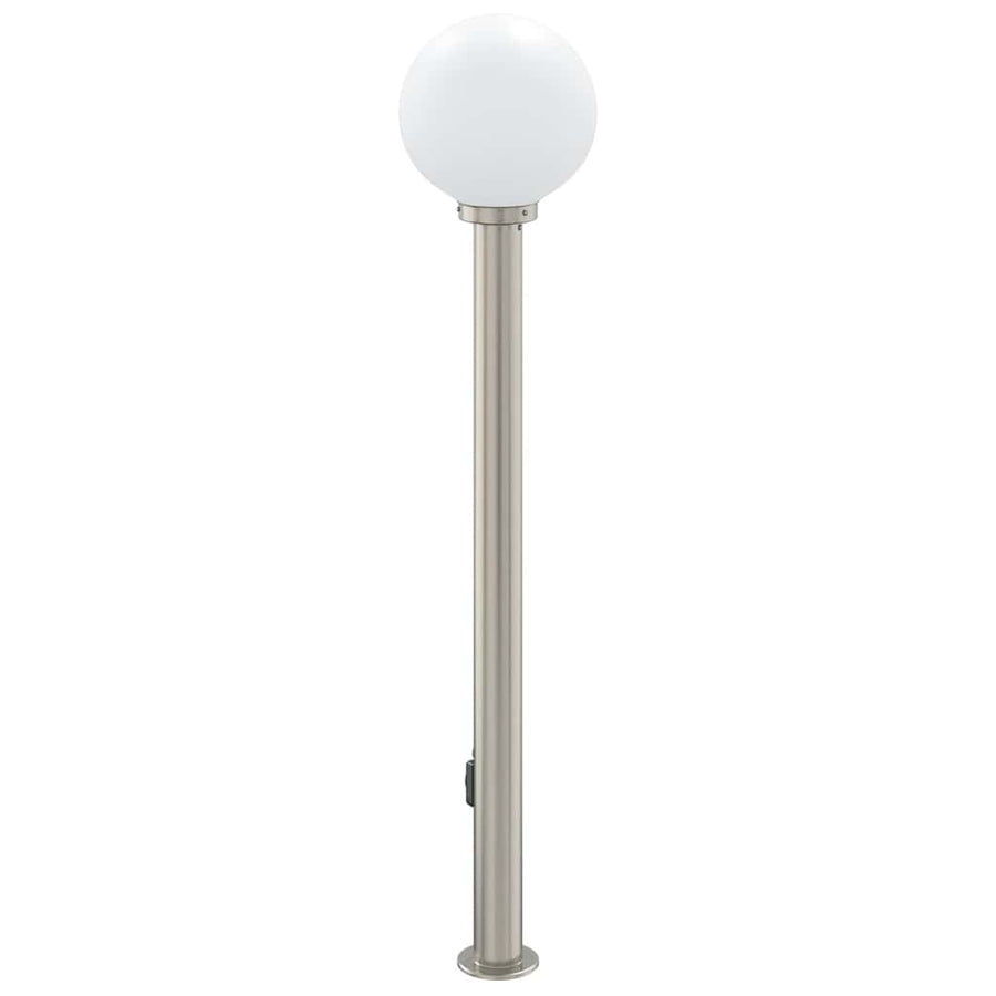 Bolderarmatuur met stopcontact 120 cm RVS IP44