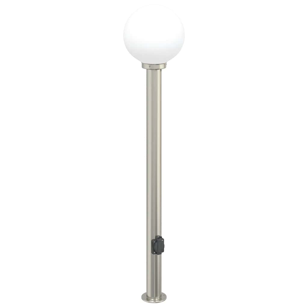 Bolderverlichting met stopcontact 3 stuks 120 cm RVS IP44
