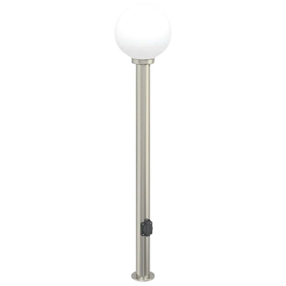 Bolderverlichting met stopcontact 3 stuks 120 cm RVS IP44