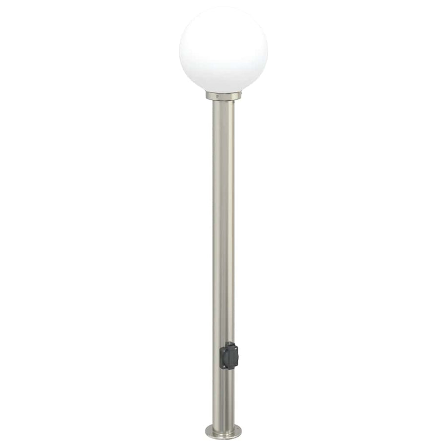 Bolderverlichting met stopcontact 3 stuks 120 cm RVS IP44