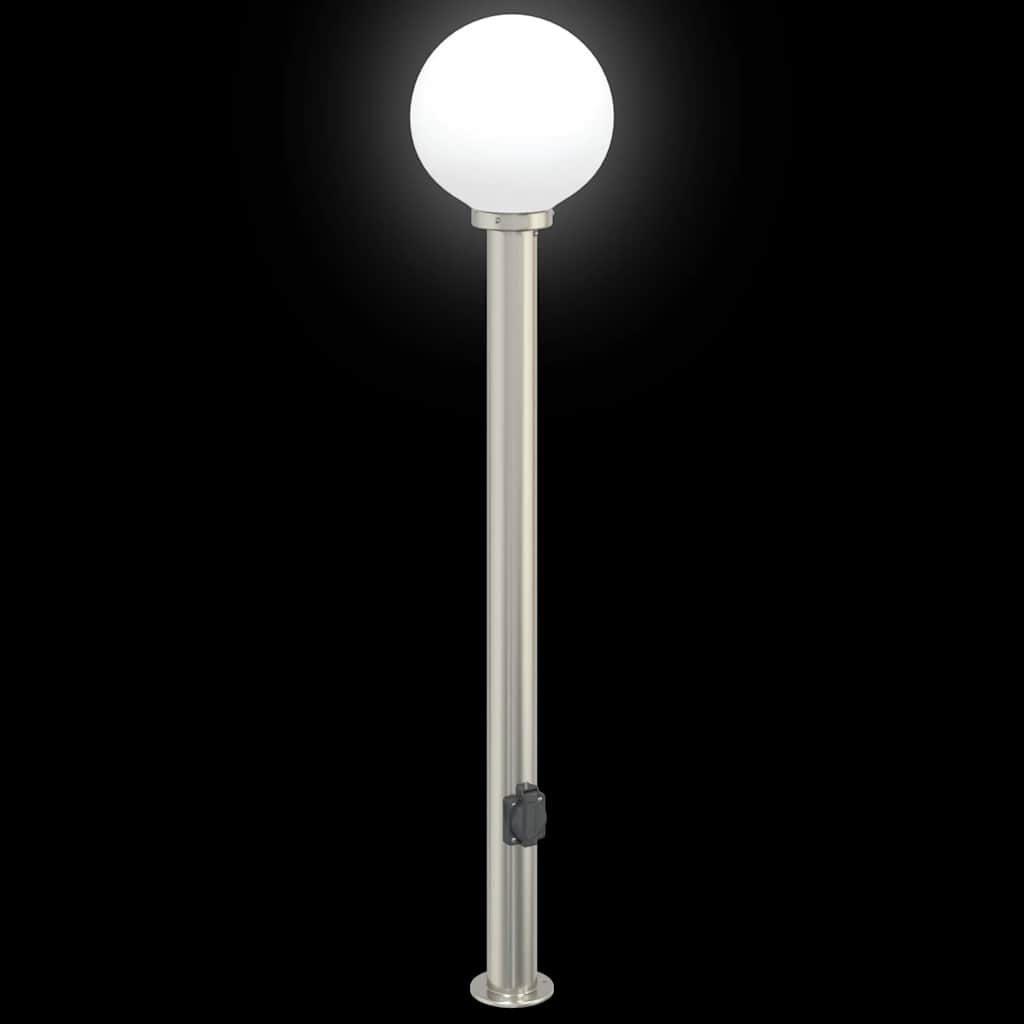 Bolderverlichting met stopcontact 3 stuks 120 cm RVS IP44