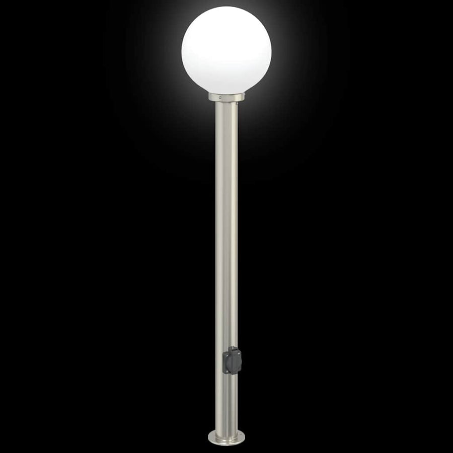Bolderverlichting met stopcontact 3 stuks 120 cm RVS IP44