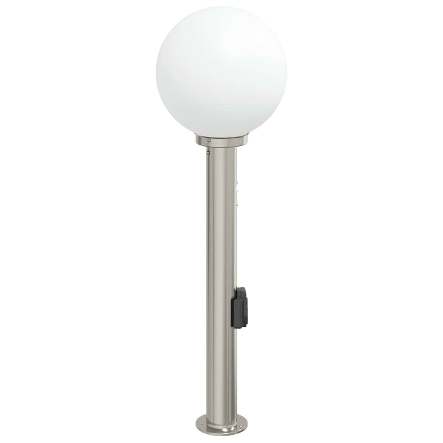 Bolderarmatuur met sensor en stopcontact 80 cm roestvrij staal IP44