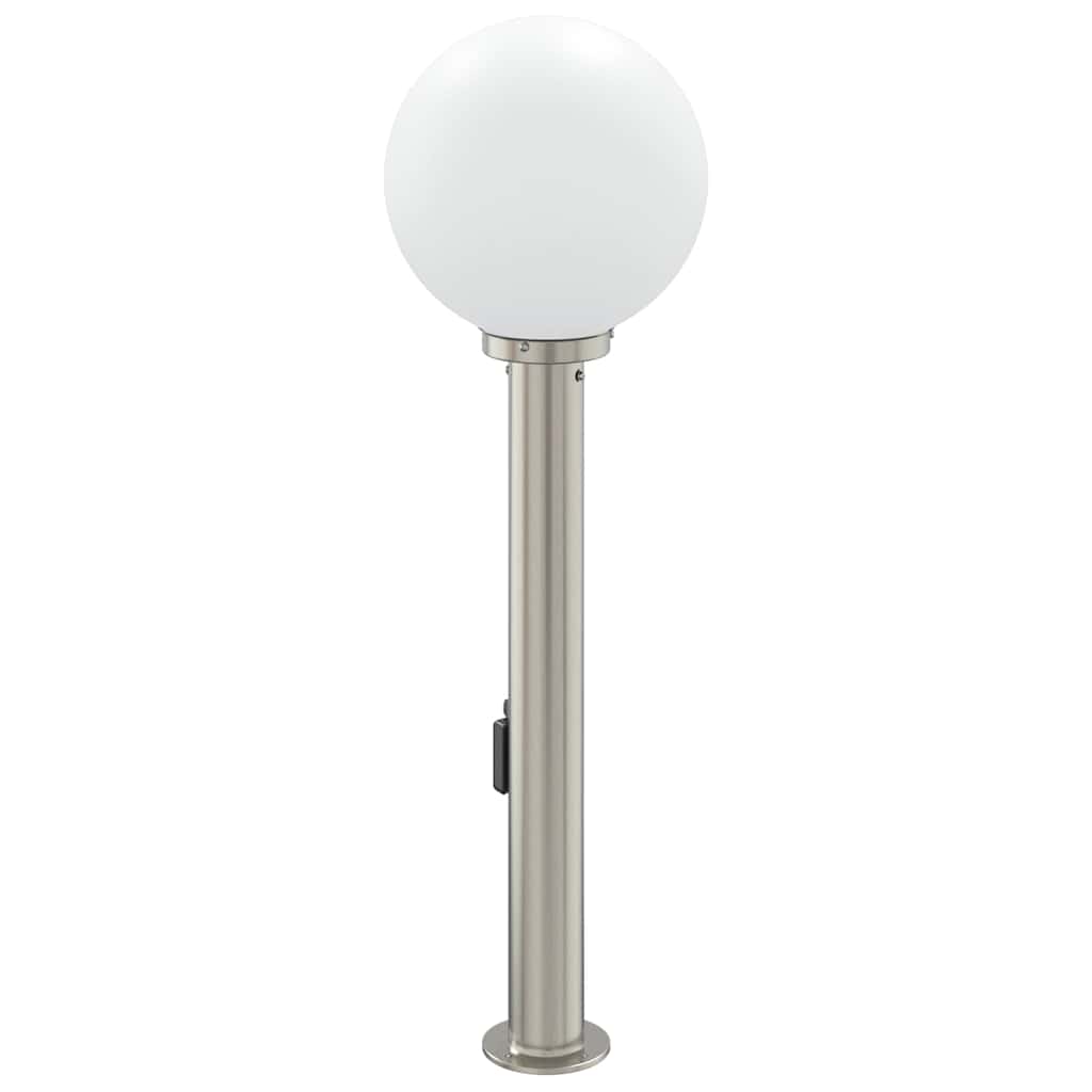Bolderarmatuur met sensor en stopcontact 80 cm roestvrij staal IP44