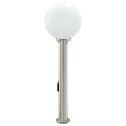 Bolderarmatuur met sensor en stopcontact 80 cm roestvrij staal IP44