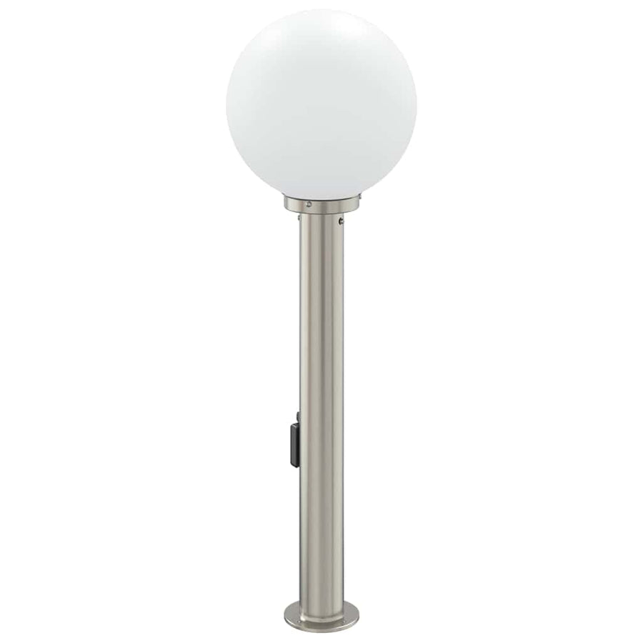 Bolderarmatuur met sensor en stopcontact 80 cm roestvrij staal IP44