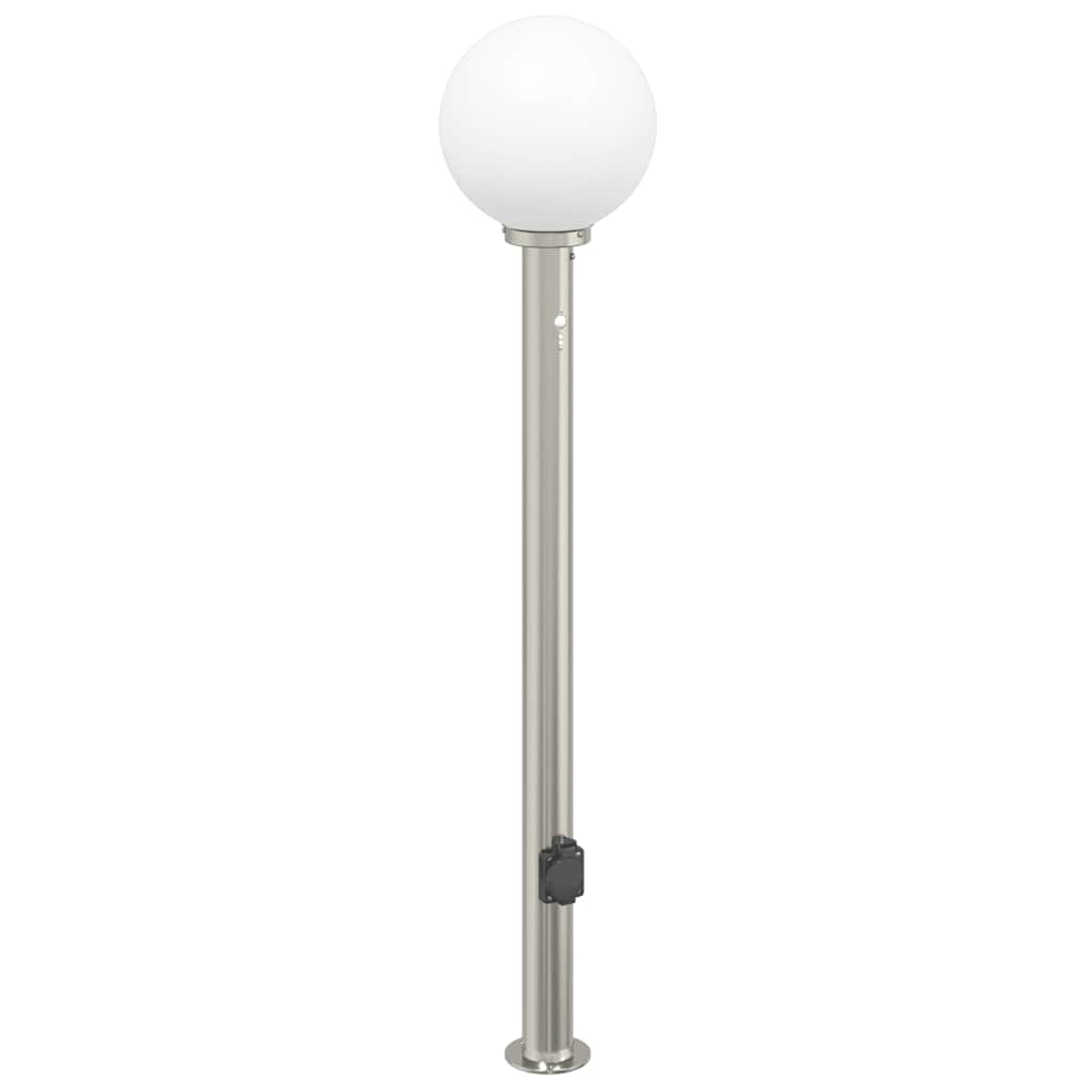 Bolderarmatuur met sensor en stopcontact 120 cm roestvrij staal IP44