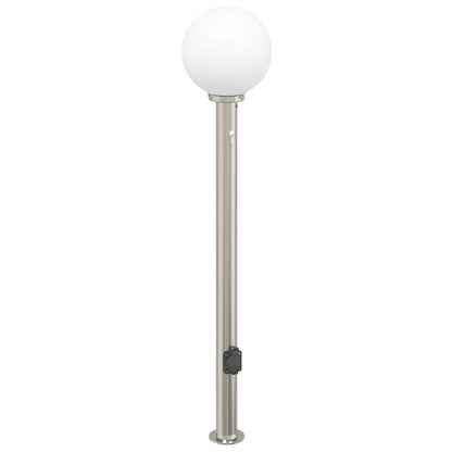 Bolderarmatuur met sensor en stopcontact 120 cm roestvrij staal IP44