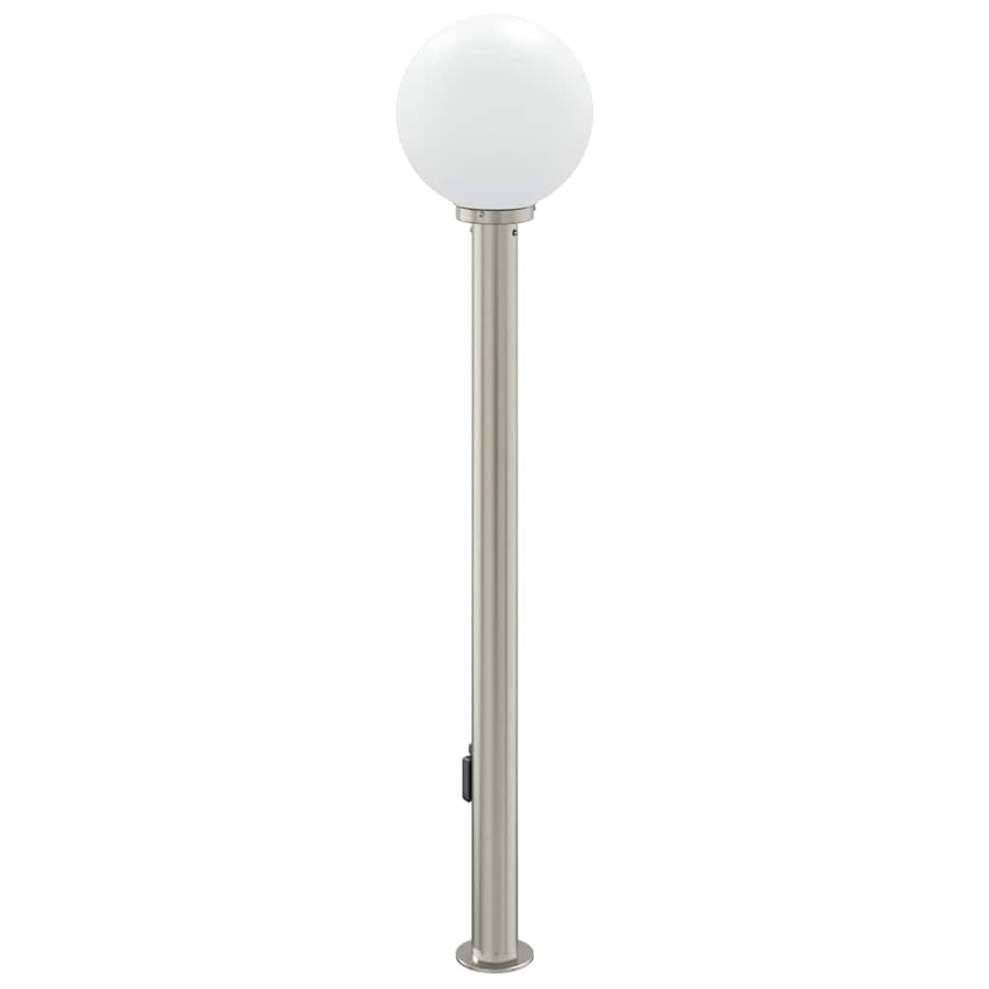 Bolderarmatuur met sensor en stopcontact 120 cm roestvrij staal IP44