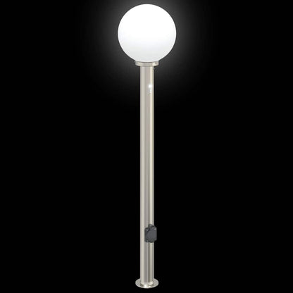 Bolderarmatuur met sensor en stopcontact 120 cm roestvrij staal IP44