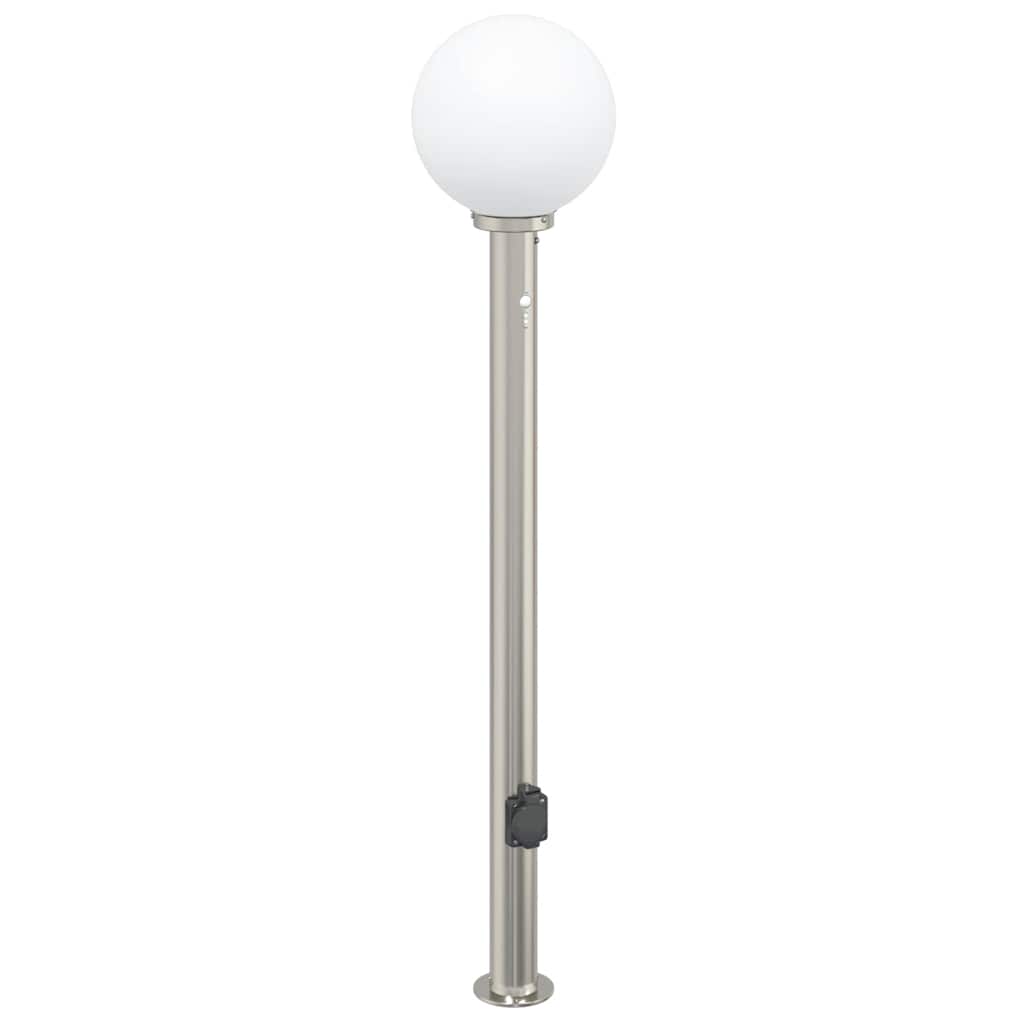Bolderverlichting met sensor en stopcontact 3 stuks 120 cm roestvrij staal IP44