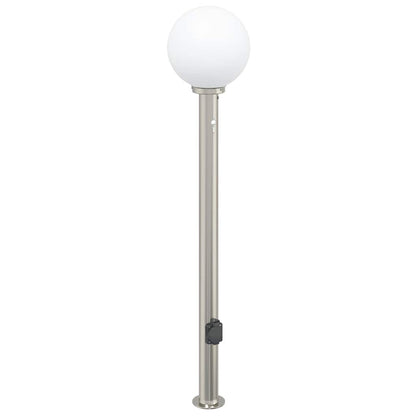 Bolderverlichting met sensor en stopcontact 3 stuks 120 cm roestvrij staal IP44