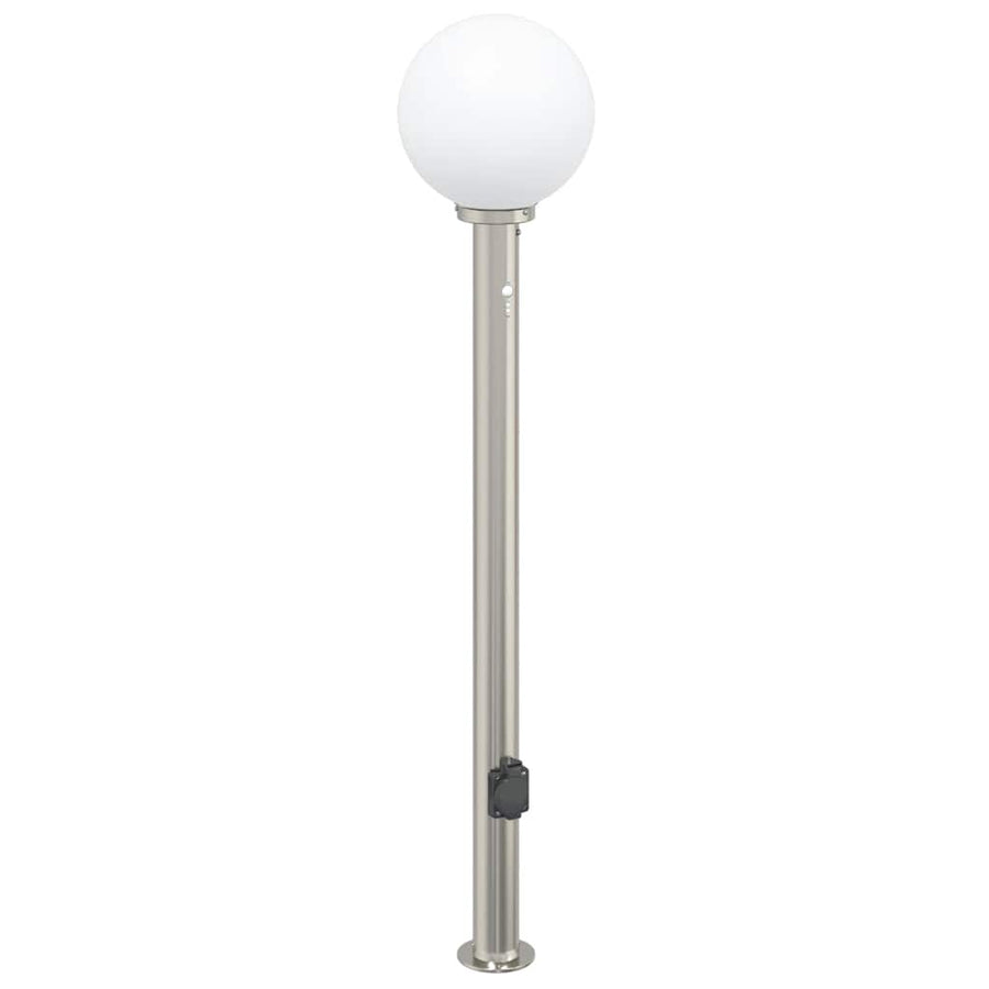 Bolderverlichting met sensor en stopcontact 3 stuks 120 cm roestvrij staal IP44
