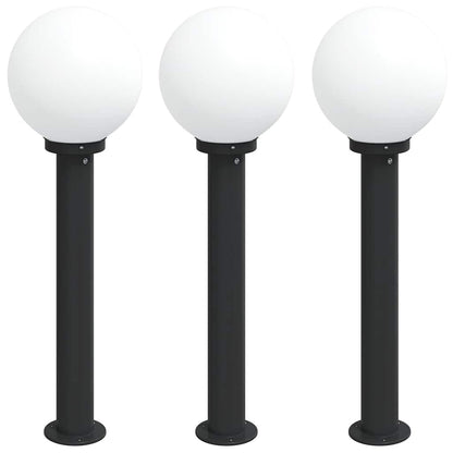 Bolderverlichting 3 stuks 80 cm Zwart IP44