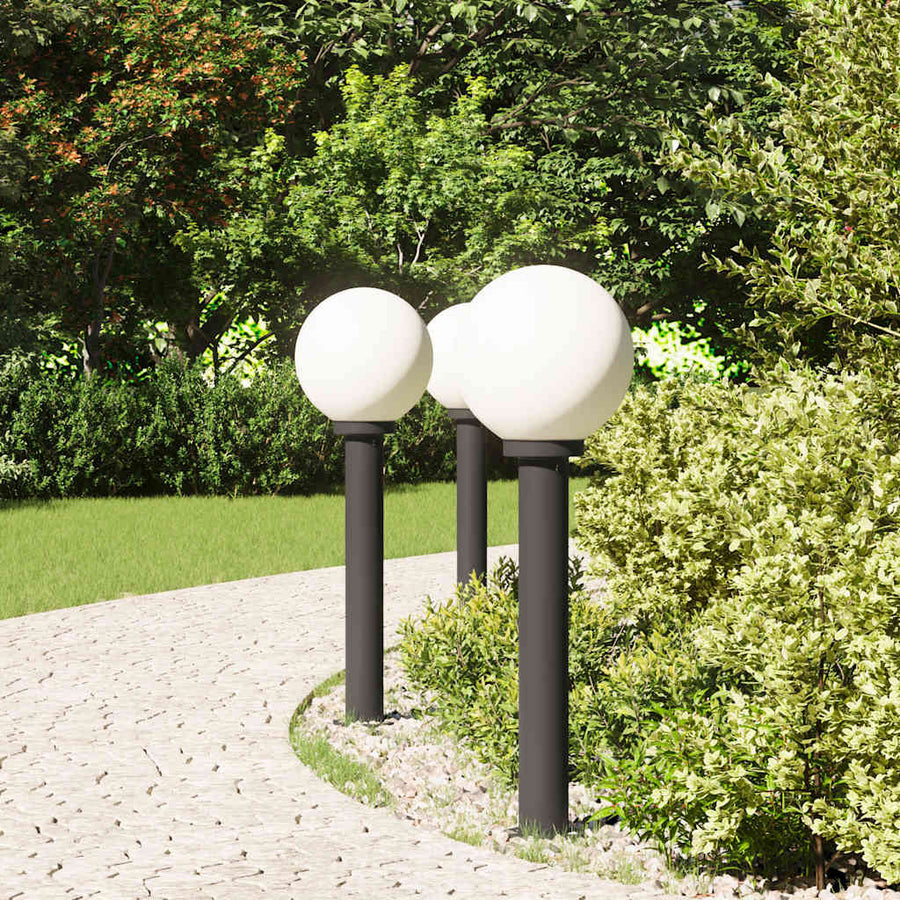 Bolderverlichting 3 stuks 80 cm Zwart IP44