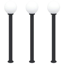 Bolderverlichting 3 stuks 120 cm Zwart IP44