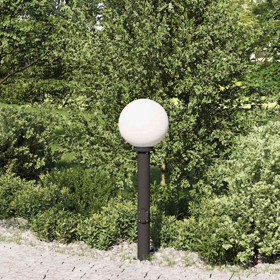 Bolderarmatuur met stopcontact 80 cm Zwart IP44