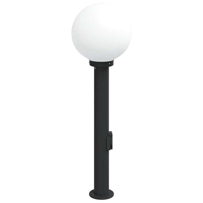 Bolderarmatuur met stopcontact 80 cm Zwart IP44