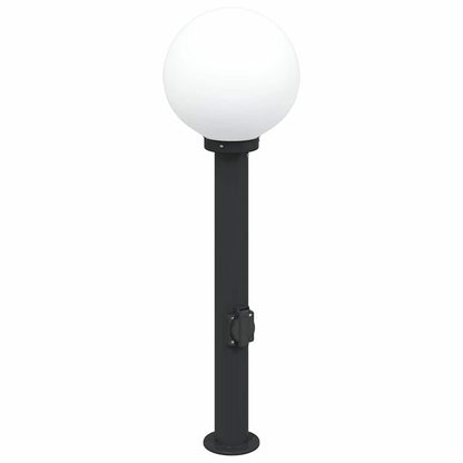 Bolderverlichting met stopcontact 3 stuks 80 cm Zwart IP44