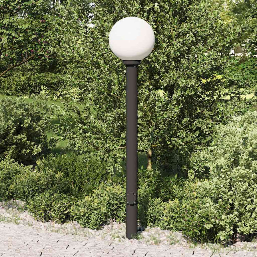 Bolderarmatuur met stopcontact 120 cm Zwart IP44