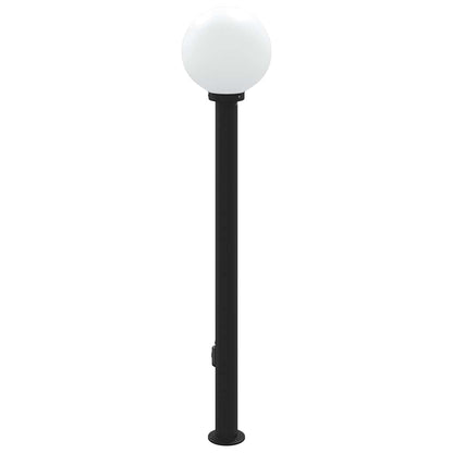 Bolderarmatuur met stopcontact 120 cm Zwart IP44