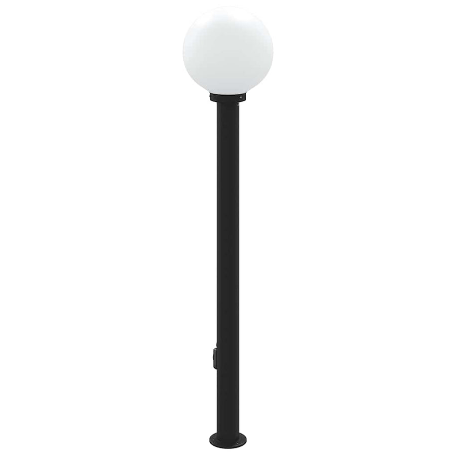 Bolderarmatuur met stopcontact 120 cm Zwart IP44
