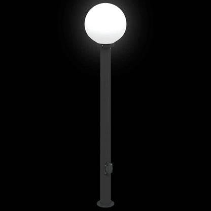 Bolderarmatuur met stopcontact 120 cm Zwart IP44