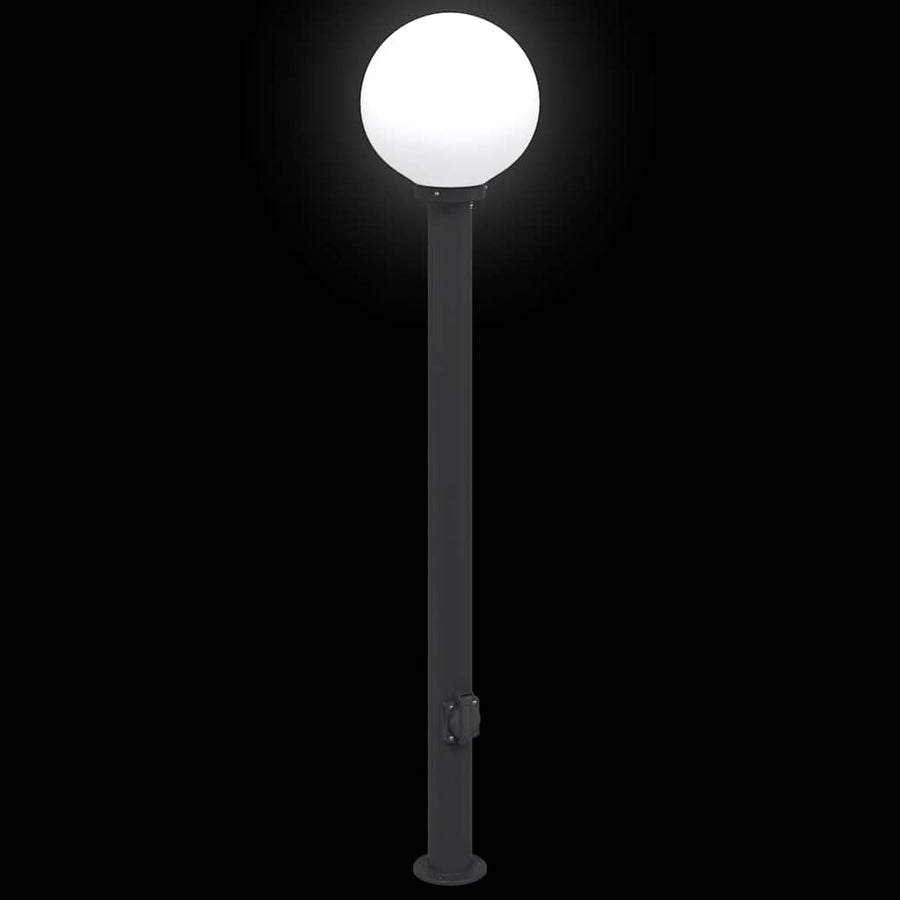 Bolderverlichting met stopcontact 3 stuks 120 cm Zwart IP44