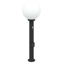 Bolderarmatuur met sensor en stopcontact 80 cm zwart IP44