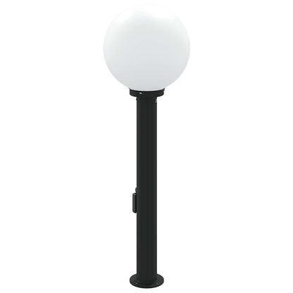 Bolderarmatuur met sensor en stopcontact 80 cm zwart IP44