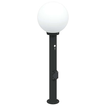 Bolderverlichting met sensor en stopcontact 3 stuks 80 cm zwart IP44