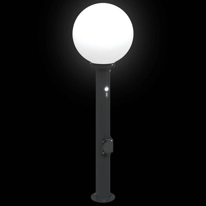 Bolderverlichting met sensor en stopcontact 3 stuks 80 cm zwart IP44